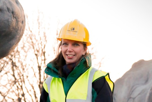 Land Reform Minister Aileen McLeod during the visit to Cuningar Loop in Glasgow Land Reform Minister Aileen McLeod during the visit to Cuningar Loop in Glasgow