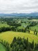 Birds eye view of farming countryside