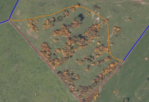 Arial view of land parcel
