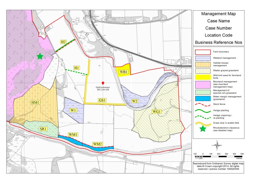 Example of a management map Example of a management map