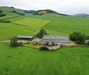 Farm buildings and fields