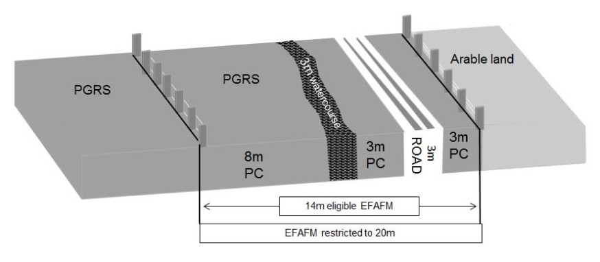 Example of buffer strip Example of buffer strip