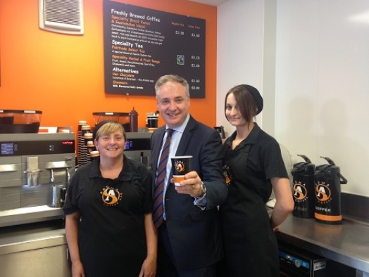 Richard Lochhead at the Aroma cafe