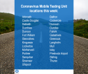 Mobile testing unit locations week commencing 1 June
