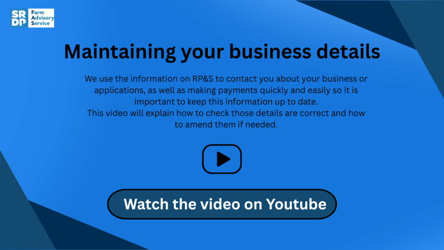 Click on the image to watch a youtube video about how to keep your business details up to date to ensure we can contact you and make payments easily