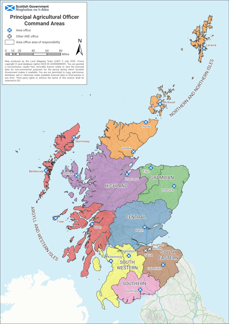 A map of our local area office boundaries