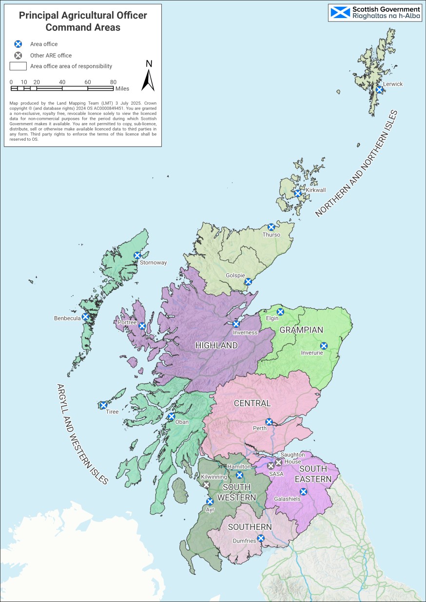 A map of our local area office boundaries