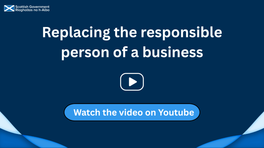 Click on the image to watch a video on youtube about how to replace the responsible person on rural payments and services
