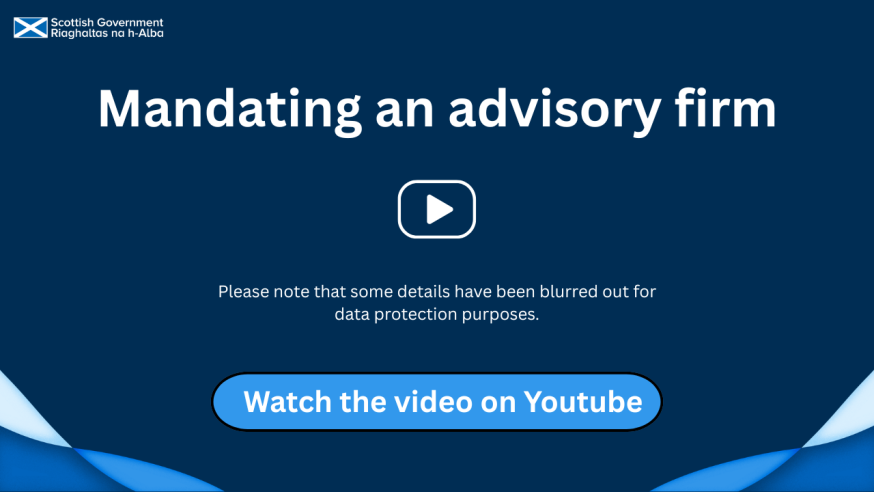 click on the image to watch the video on youtube about mandating an advisory firm