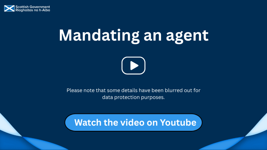 Click on the image to watch a video on youtube about mandating an agent