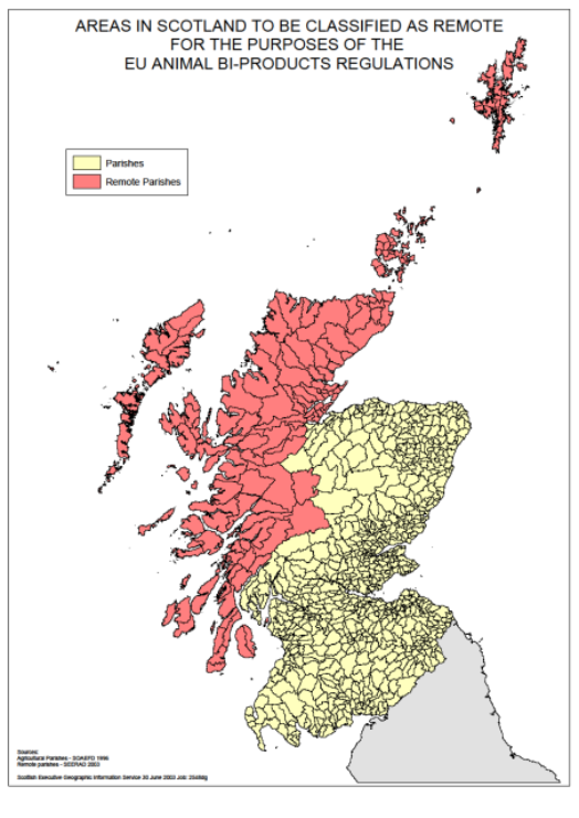 Remote areas in Scotland