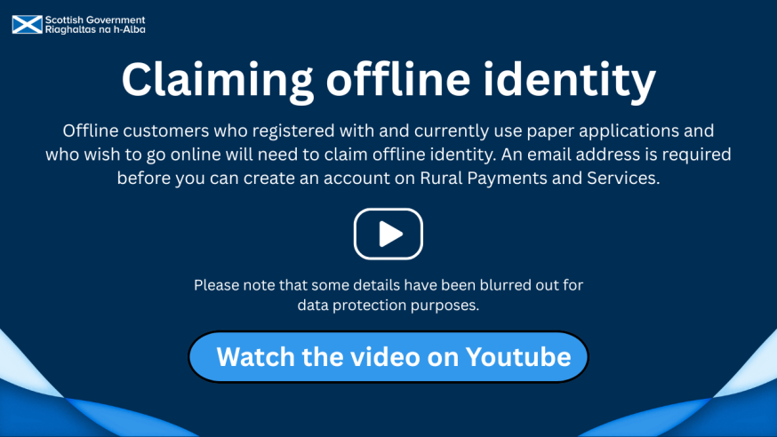 Click on the image to watch a video on youtube about how to claim offline identity