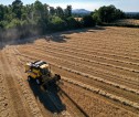 tractor ploughing a field